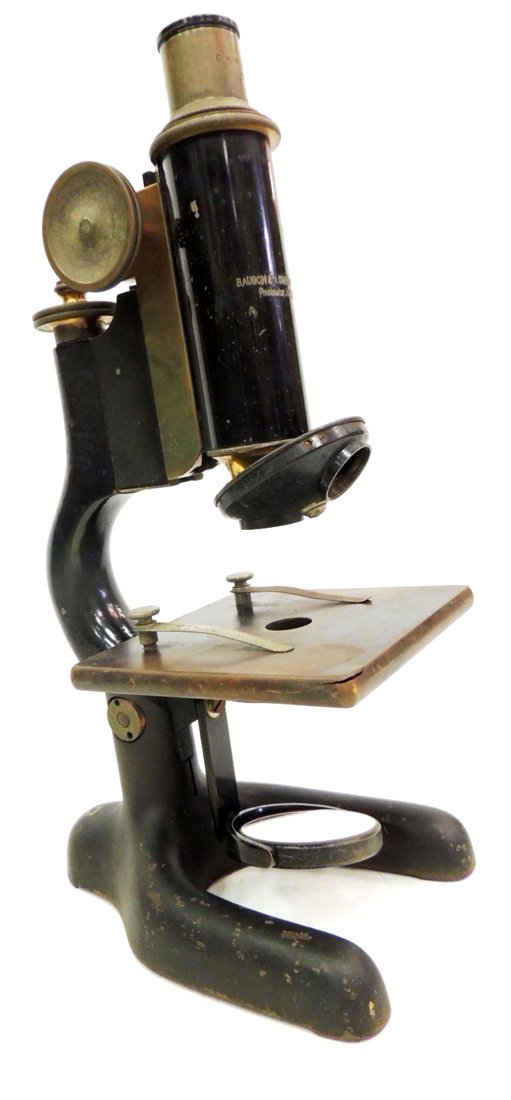 Bausch & Lomb microscope: 12"h x 7"l x 4.25"w