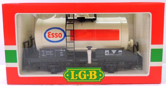 L.G.B. Esso cart 4040E with red box: Made in Western Germany; box: 5.5"w x 13.75"l x 7.5"h