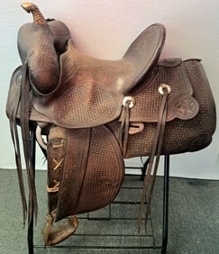 Edward Bohlin All Leather Western Saddle.