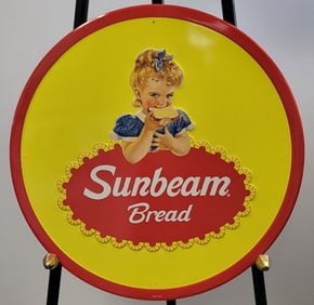 Sunbeam Round Tin Advertising Sign