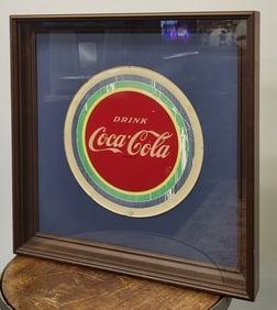 Framed Coca Cola Art Work Reverse On Glass