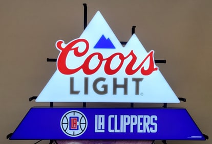Coors Light LA Clippers Neon Sign