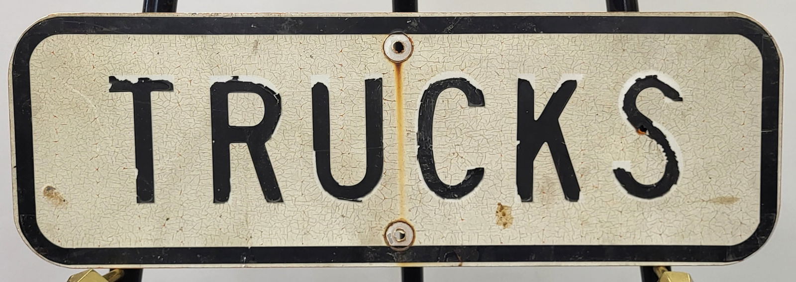Vintage Metal "TRUCKS" Road Sign (1 of 3)