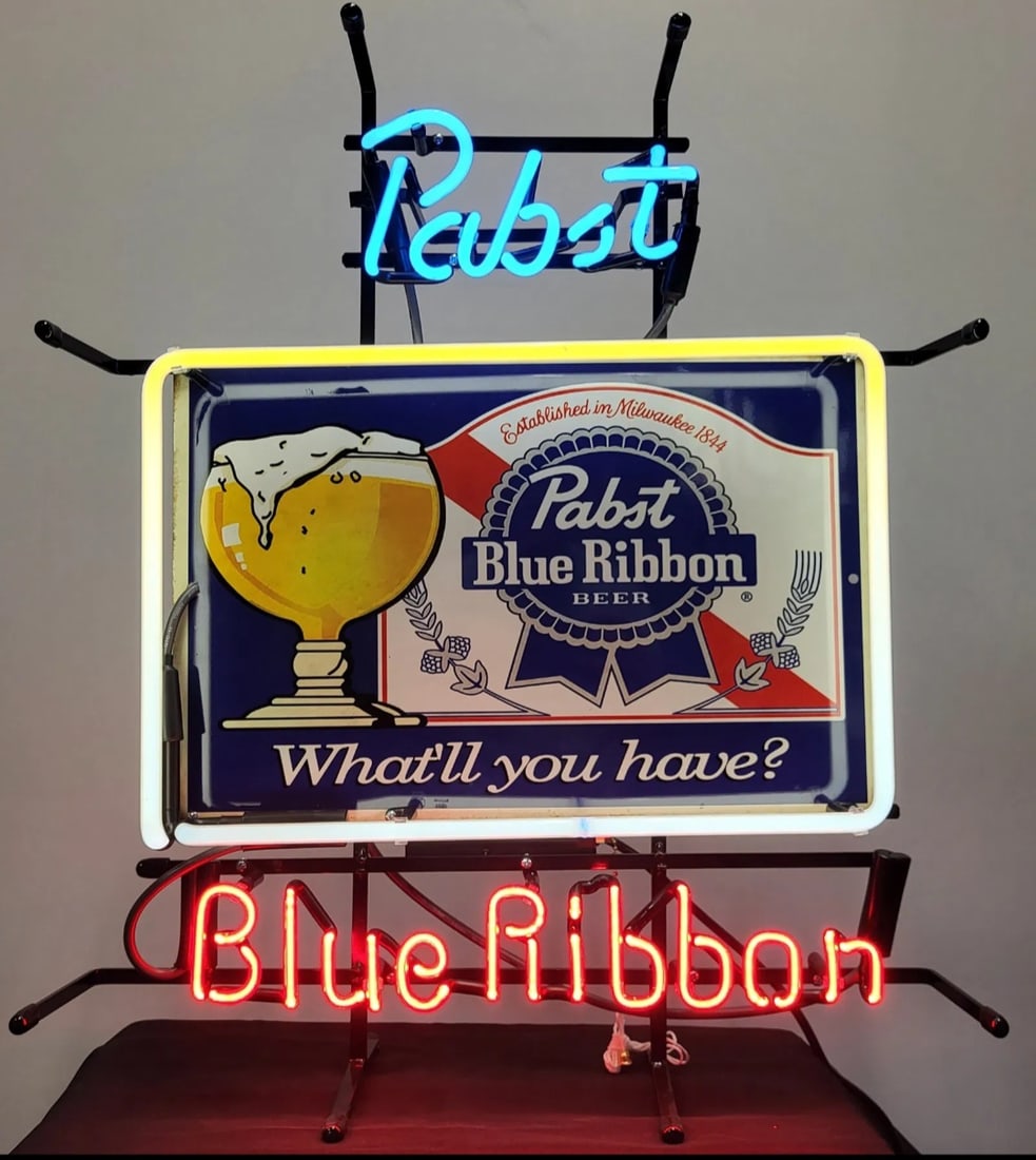 Pabst Blue Ribbon Square Neon Advertisement (1 of 3)