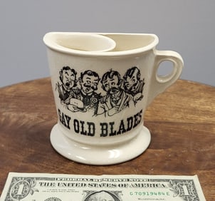 1/2 Barber Shop Shave Cup With 3 Men Quartet