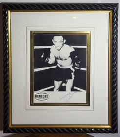 Carmen Basilio Professional Boxer Autograph Framed