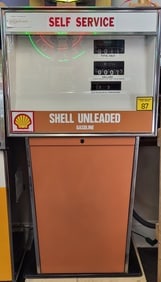 Late 1970s Shell Double Sided Gas Pump