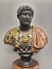 Roman Empire Bronze Man Bust after Paolo Marioni