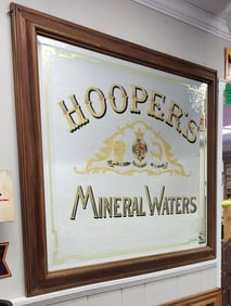 Hooper's Beveled Reverse On Glass W/ Original Frame