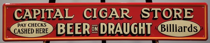 Capitol City Cigar Tin Sign (1 of 3)