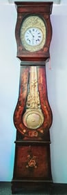 R.Pottier Dutch Marquetry Tall Case Clock