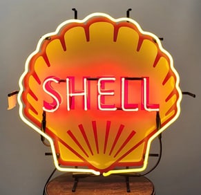 Shell Gas Station Window Neon