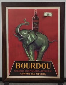 Vintage French Poster for Bourdou Spirits