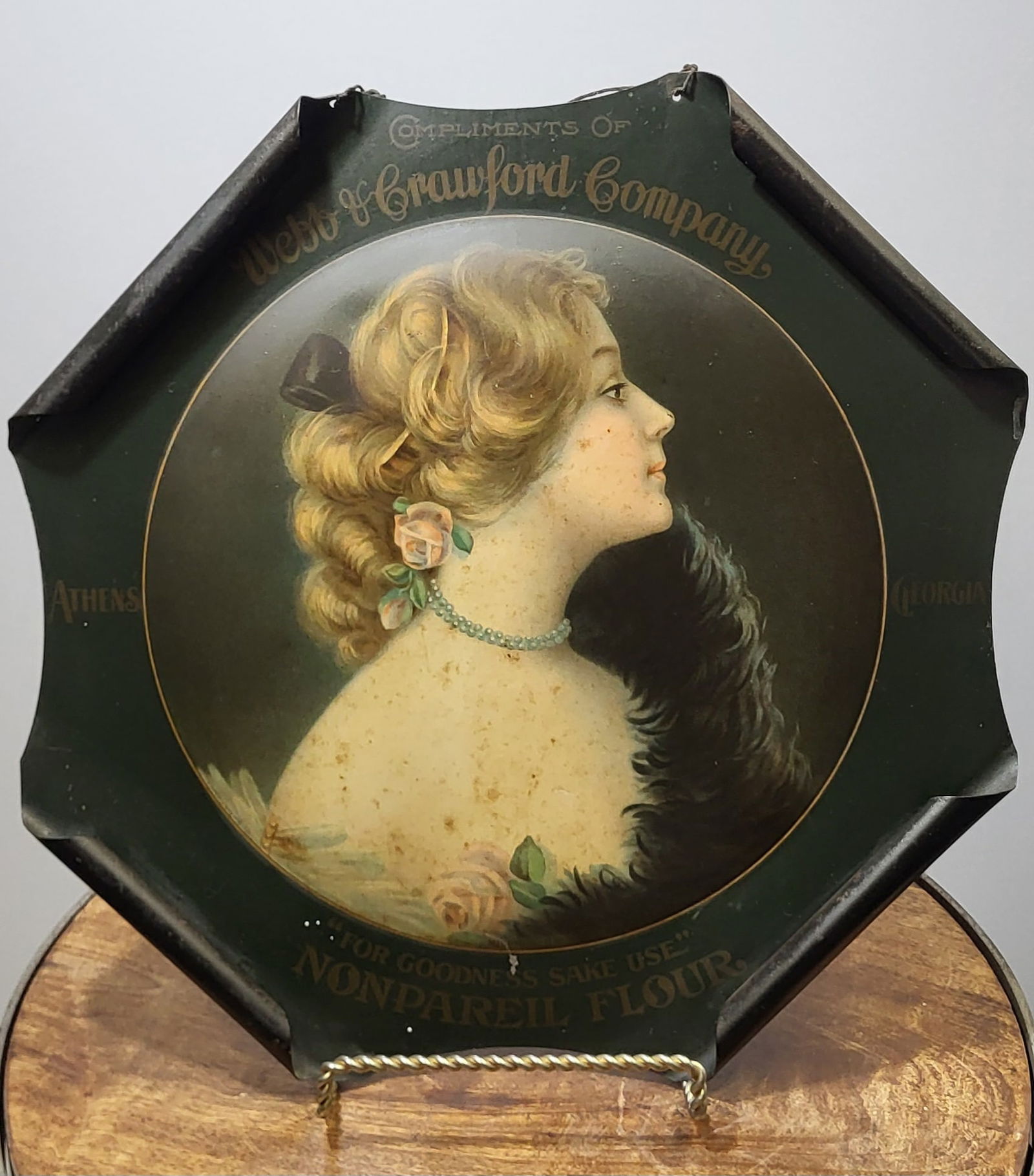 Web & Crawford Co. Flour Advertisement tin Tray (1 of 3)