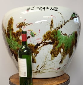 Large Asian Porcelain Planter