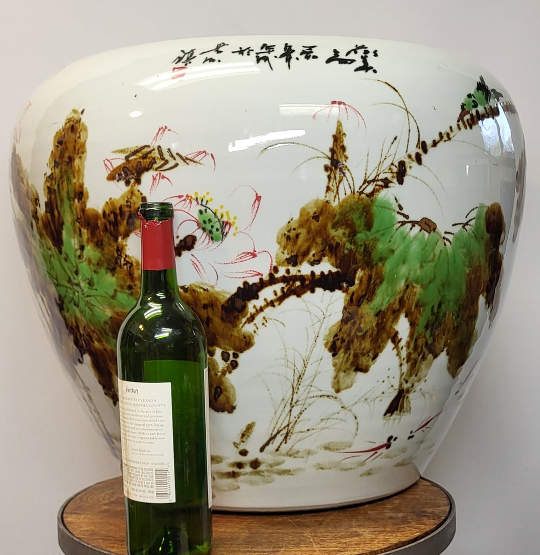 Large Asian Porcelain Planter (1 of 4)