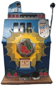 Mills 5 Cent Bursting Cherry Slot Mchine