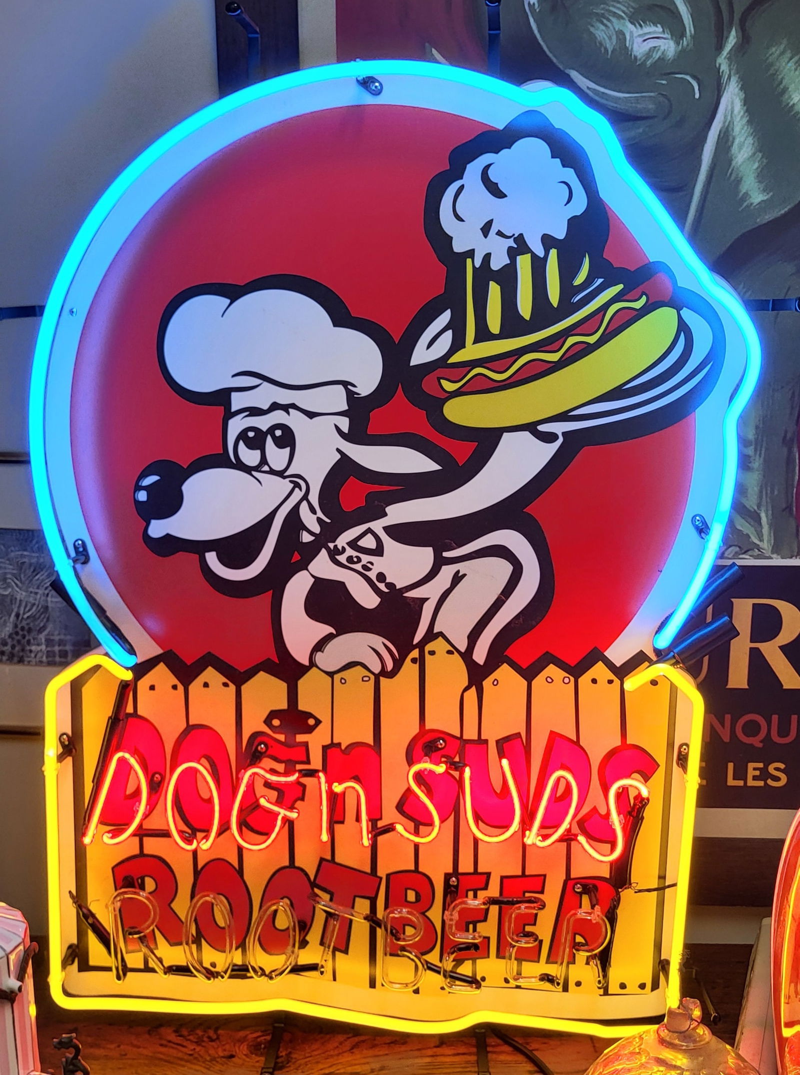 Dogs and Suds Root Beer Neon Sign (1 of 1)