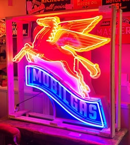 Mobilgas Neon Signs