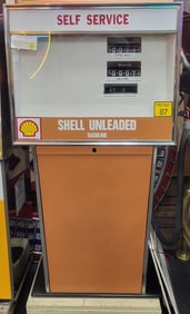Mid Century Square Shell Gas Pump