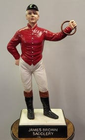 Jockey With Green Shirt Hitching Post in cast iron