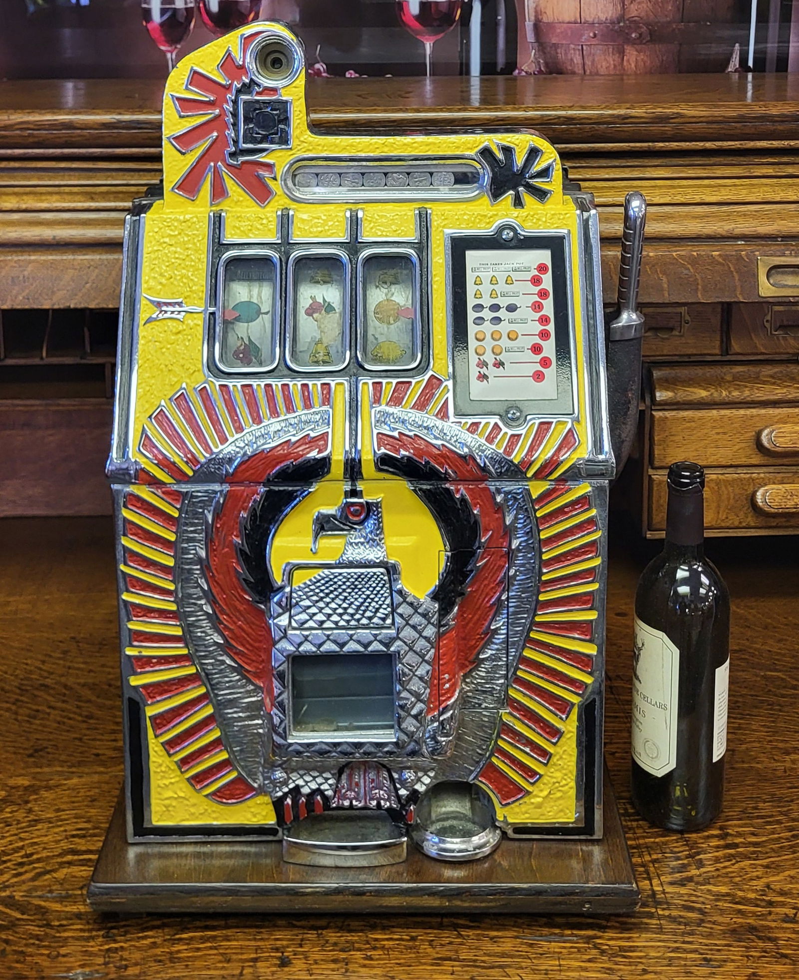 Mills War Eagle 10 Cent Restored Slot Machine (1 of 3)