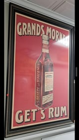 Framed Grands Mornes Rum Advertisement