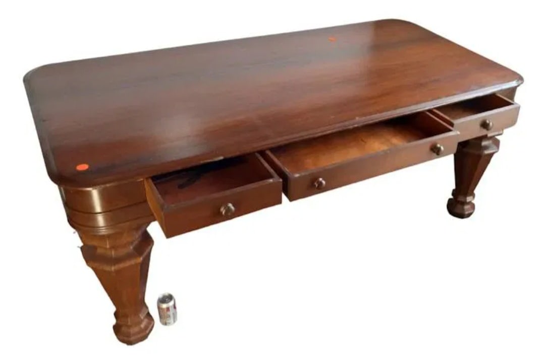 Partners Desk on Rosewood: Partners Desk Made from a Rosewood square grand piano. 31"H x 77"L x 31"D