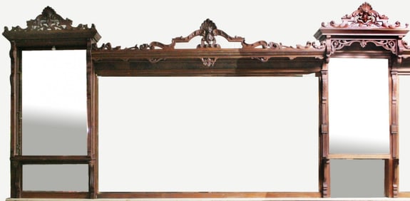 Fine American Victorian back bar top in mahogany.