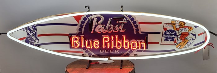Blue Ribbon Neon Sign