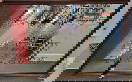 Large framed Pub Mirror Beveled Glass