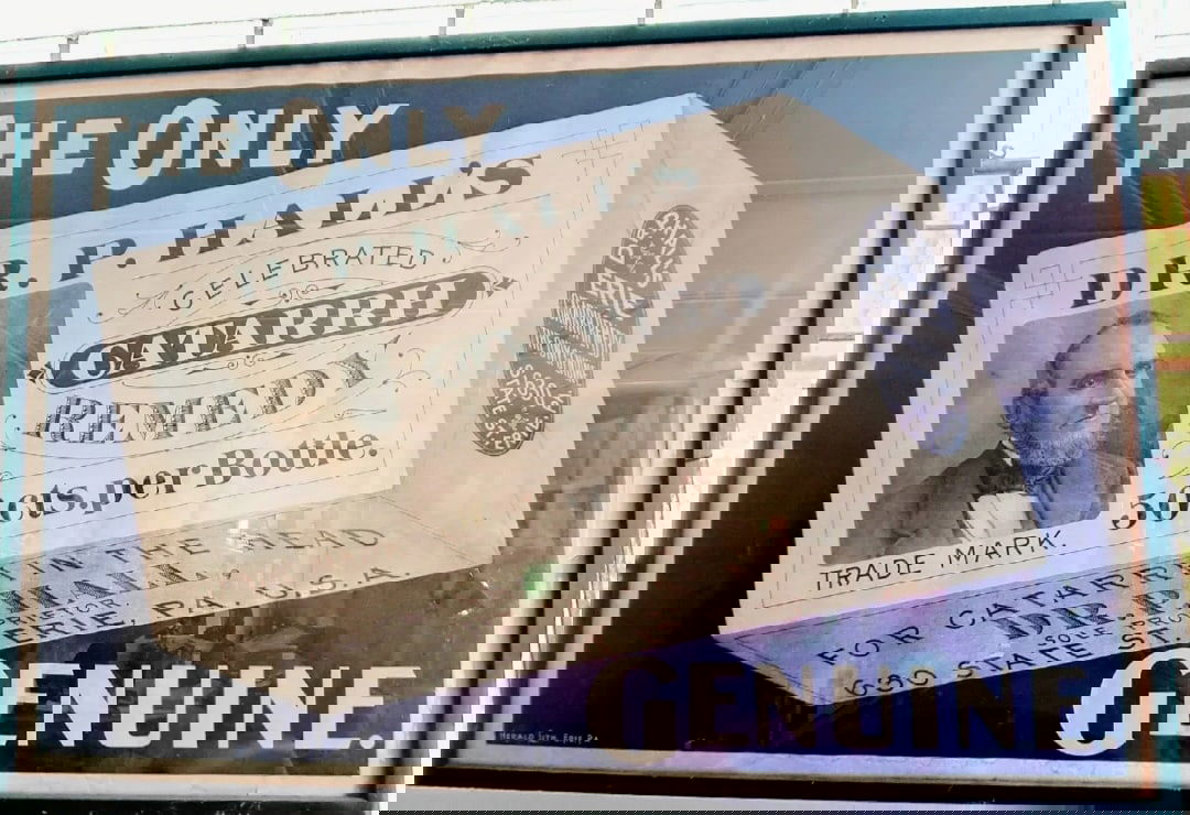 Dr. P. Hall's Framed Advertisement for Catarrh Relief (1 of 1)