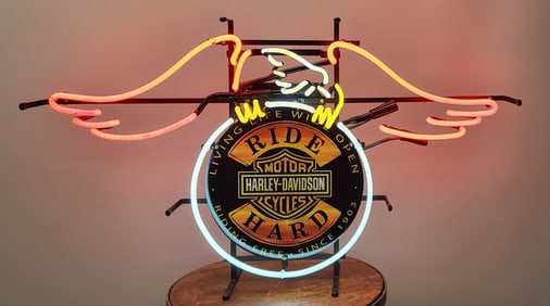 Harley Davidson Wings Neon Sign