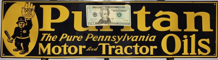 Puritan Motor and Tractor oil sign
