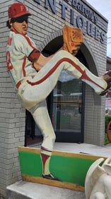 Baseball Player Wood Cutout, Hand Painted