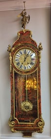 Large French Ormolu-mounted Boulle Wall Clock, Kennard & Co.