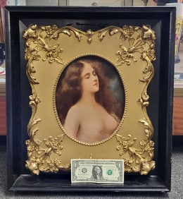 Bar Room Nude "Portrait of a Young Girl" Oil On Board