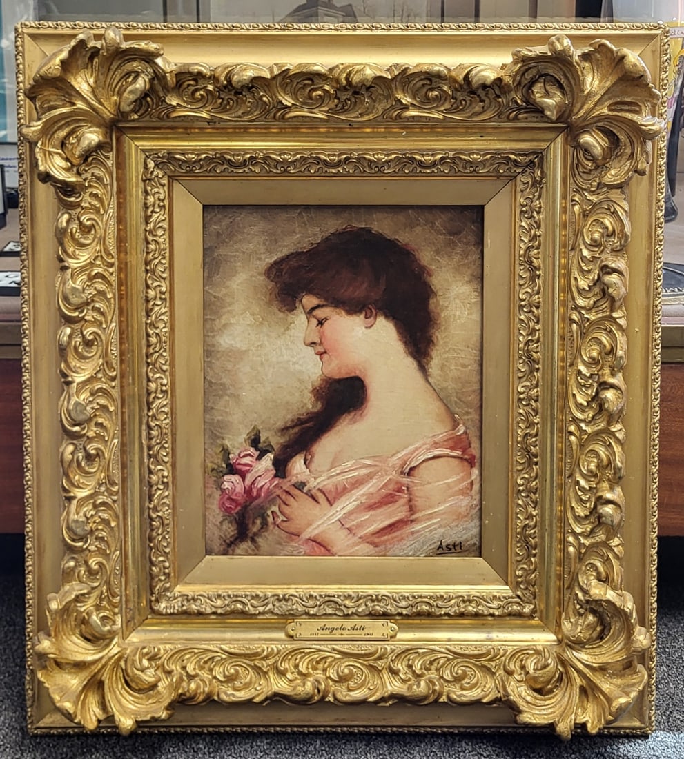 Angelo Asti. 1847-1903. Girl in Profile. (1 of 4)