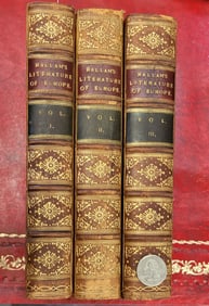 3 Volumes of Henry Hallam’s "Literature of Europe_