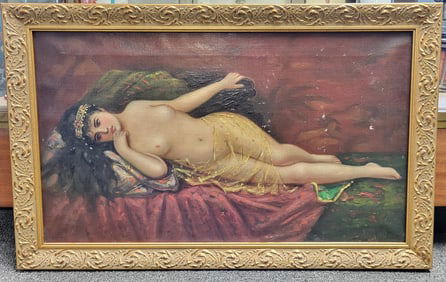 Bar room Nude Oil on Canvas Cleopatra