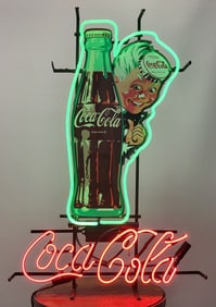 Coca-Cola Bottle with Sprite Boy Neon Sign