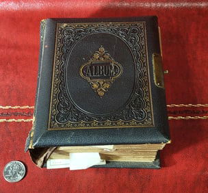 Antique Leather Photo Album