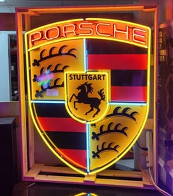 Porsche Logo Neon Dealer Sign