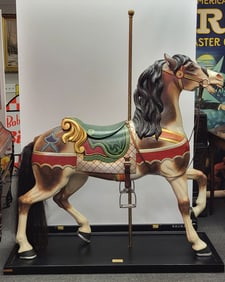 Dentzel Carousel Horse, Outside row design, Provenance Milhous Collection.