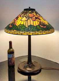 Tiffany Studio, New York, Poppy Lamp, Circa 1910, Provenance Milhous Collection