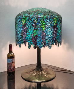Tiffany Studios, New York, 30250. Wisteria Shade Table Lamp