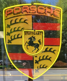 Porsche Shield Logo Neon