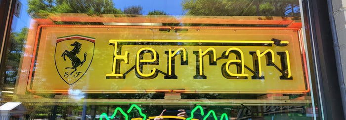 Ferrari Dealership Neon Sign
