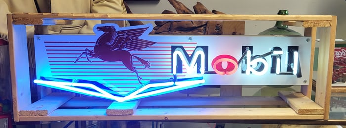 Mobil Oil Neon Sign