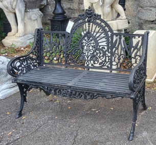 Victorian Style Cast Iron Garden Bench